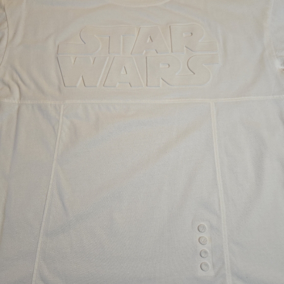 Women's Star Wars Logo Stormtrooper Inspired White Graphic T-Shirt Size - Picture 5 of 8